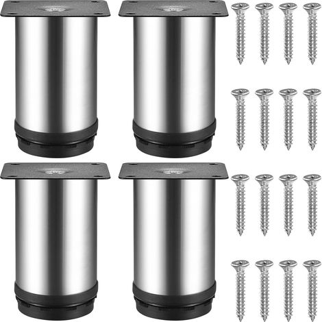 4er-set Verstellbare Möbelfüße, Edelstahl, Höhenverstellbar 0–10 Mm, Für Küche, Büro, Tisch