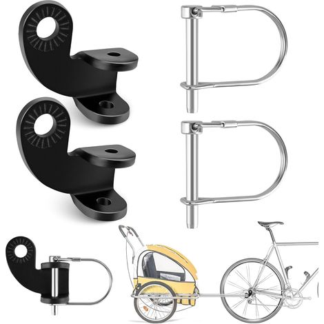 2 Fahrradanhängerkupplungen, Kohlenstoffstahl, 2 U-bügel, 12,2 Mm, Kompatibel Mit Mountainbikes Und Falträdern, Kinder- Und Hundeanhängern