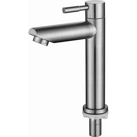 Kaltwasser-waschtischarmatur, Robuste Kupfer-chrom-oberfläche, Handwaschbeckenarmatur, Keramikkartusche, Abnehmbarer Luftsprudler Für Einfache Reinigung Oder Austausch