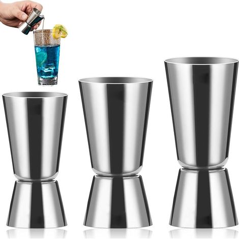 3-teiliges Cocktail-jigger-set, Alkohol-jigger, Cocktail-messbecher, Doppel-alkohol-jigger, Bar-messwerkzeug, Profi-barkeeper, Für Bar, Party, Wein, Cocktails