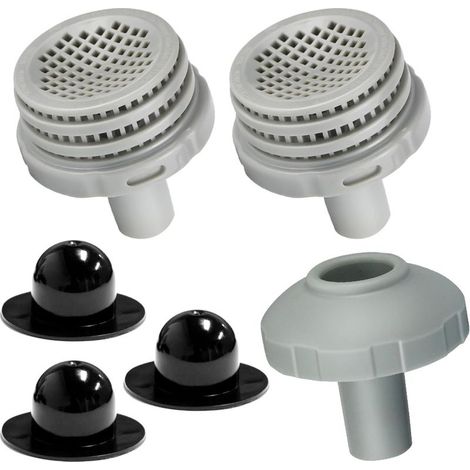 Wasserstrahlanschluss-set Für Schwimmbecken – Mit Auslassgitter – 25022e – Oberirdisch