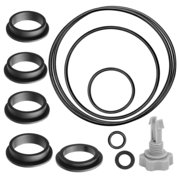 12-teiliges Reparaturset Für Intex: Filterpumpe, Entlüftungsventil Und O-ring – Grau