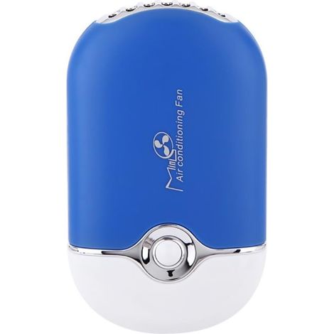 Mini-usb-handventilator Mit Integriertem Wiederaufladbarem Lithium-akku, Luftreiniger Und Reisebefeuchter F015, Blau