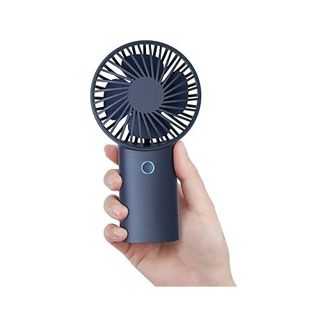 Blauer Tragbarer Ventilator, Mini-handventilator 4000 Mah, Kleiner, Per Usb Aufladbarer Ventilator (5–20 Stunden Akkulaufzeit), Persönlicher Ventilator
