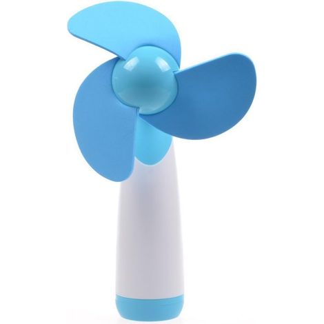 Tragbarer Mini-taschenventilator Mit Aa-batterien – Superleise – Blau