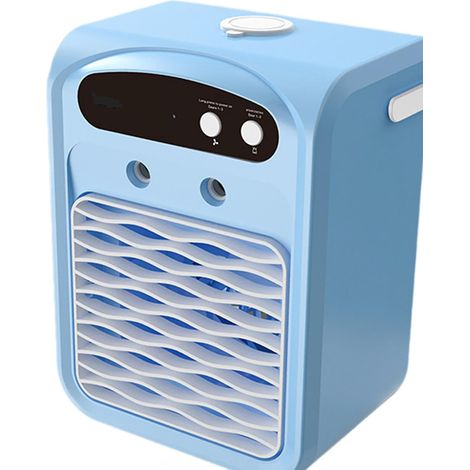 Multifunktionale Mini-klimaanlage Mit Sprühfunktion, Geeignet Für Den Einsatz Auf Dem Schreibtisch Und Im Freien, Blau