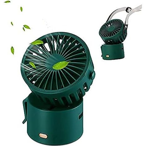 Mini-usb-taschenventilator, Usb-aufladbar, Mit 3 Einstellbaren Geschwindigkeitsstufen, Tragbar, Für Zuhause, Büro Und Reisen (grün)