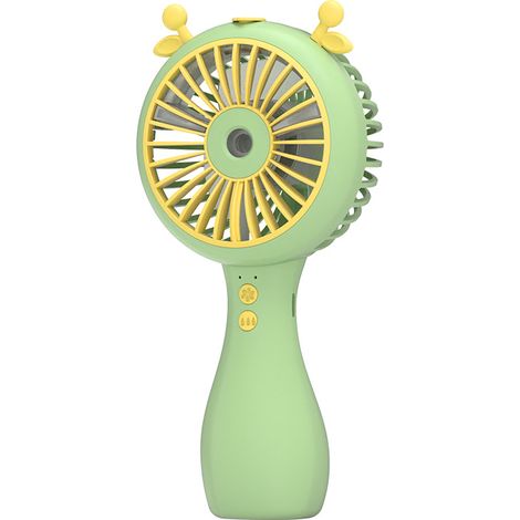 Tragbarer Ventilator (grün) Mit Sprühfunktion, Mini-ventilator, Wasserzerstäuber, Usb-aufladbar, 3 Sprühstufen Zur Kühlung