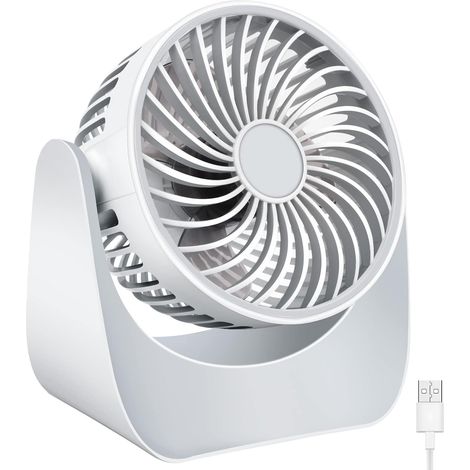 Usb-ventilator, Kleiner Ventilator, 360°-drehung, Mini-usb-ventilator, Tragbar Und Leise, 3 Geschwindigkeitsstufen, 1,5 M Usb-kabel, Ideal Fürs Büro