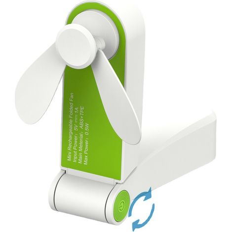 Kleiner, Tragbarer Faltventilator Im Taschenformat, Usb-aufladbar, Ideal Für Zuhause, Reisen Und Camping. 2 Geschwindigkeitsstufen.