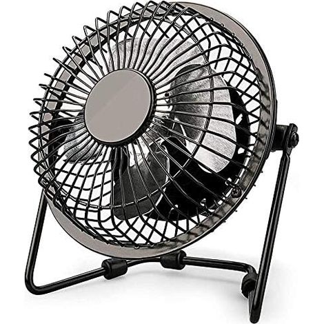 Mini-laptop-lüfter (10 Cm), 360°-drehung, Usb-anschluss, Kleiner Tischventilator Aus Metall.