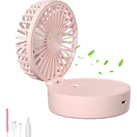 Tragbarer Ventilator, Mini-ventilator, Wiederaufladbarer Ventilator, Batteriebetriebener Ventilator, Kleiner Ventilator, Wimpernfächer, Faltbarer Ventilator