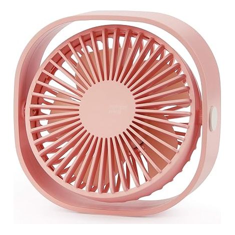 Mini-usb-tischventilator (rosa), Leise Und Leistungsstark, Mit 3 Geschwindigkeitsstufen Und 360°-drehung. Ideal Zum Abkühlen Beim Schlafen, Arbeiten Usw.