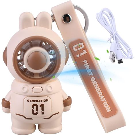 Mini-handventilator, Niedlicher Mini-hasenventilator, Usb-ventilator Mit Akku, Tragbarer Ventilator Mit 3 Einstellbaren Geschwindigkeiten, Su