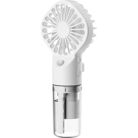 Wiederaufladbarer, Tragbarer Nebelventilator Mit Usb-anschluss, 4 Geschwindigkeitsstufen Und Integriertem Nebelsystem.