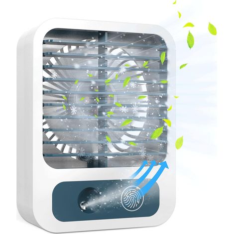 Mini-tischventilator Mit Sprühfunktion, 60-ml-wassertank, 3 Geschwindigkeitsstufen, Usb-aufladbar, Leise Und Ideal Für Zuhause Und Büro