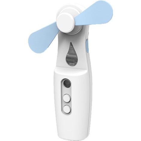 2-in-1 Tragbarer Luftbefeuchter-ventilator, Blau, Usb-aufladbar, Wasservernebelung, Gesichtsspray, Klimaanlage 04