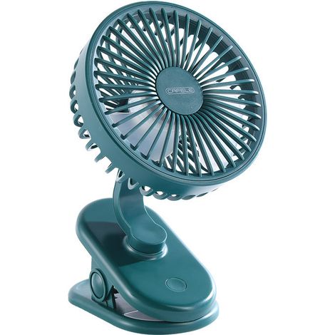 Tragbarer, Wiederaufladbarer Ventilator, Mini-usb-tischventilator, Leise Und Umweltfreundlich, 2000-mah-akku, 3 Geschwindigkeitsstufen, 270°-drehung, Ideal Für