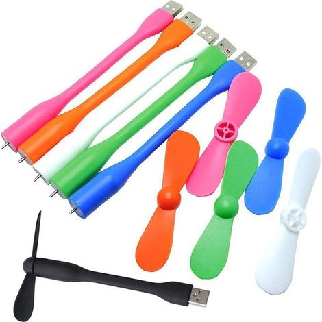 Set Mit 6 Mini-usb-lüftern, Tragbar Und Flexibel, Für Laptops Und Powerbanks