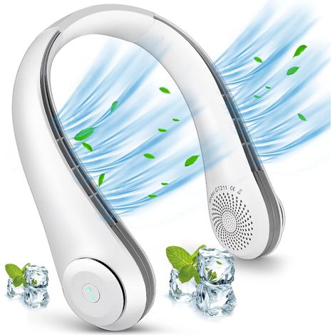 Tragbarer Nackenventilator, Mini-usb-ventilator Ohne Rotorblätter Mit Schnellladefunktion, 3 Geschwindigkeitsstufen, Für Damen Und Herren, Ideal Für Outdoor-aktivitäten