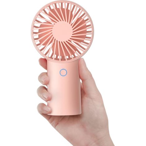 Tragbarer Ventilator In Pink, Mini-taschenventilator 4000 Mah, Kleiner, Per Usb Aufladbarer Ventilator (5–20 Stunden Akkulaufzeit), Persönlicher Ventilator Mit Pi