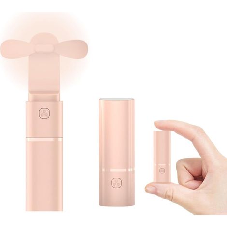 Mini-2-in-1-tragventilator Mit Integrierter Powerbank (pink), Ausgestattet Mit Einem Wiederaufladbaren 2000-mah-akku Und Einem Usb-anschluss, Ideal Für...