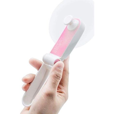 1 Mini-tischventilator Zum Zusammenklappen (rosa), Kleiner, Tragbarer, Wiederaufladbarer Usb-ventilator, Persönlicher Und Leichter Usb-ventilator Für Zuhause Und Büro