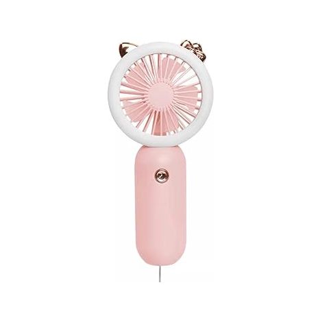 Mini-tragbarer Ventilator (rosa), Betrieben Mit Einem 500-mah-usb-akku, Mit 3 Geschwindigkeitsstufen, Ideal Für Reisen, Unterwegs Usw.