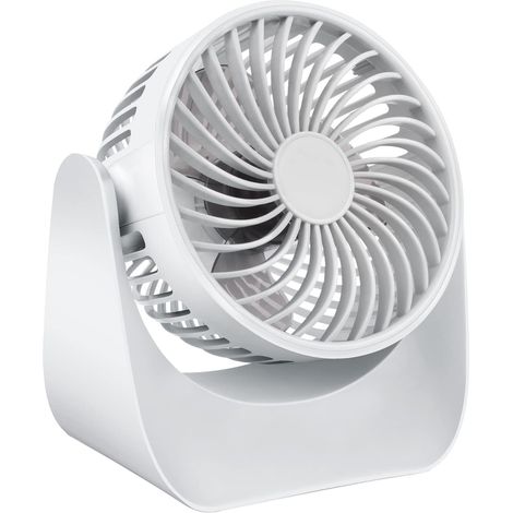 Weißer Usb-tischventilator, Kleiner, Leiser Tischventilator, Mini-usb-ventilator, 3 Einstellbare Geschwindigkeitsstufen, Starker Luftstrom, Ventilator