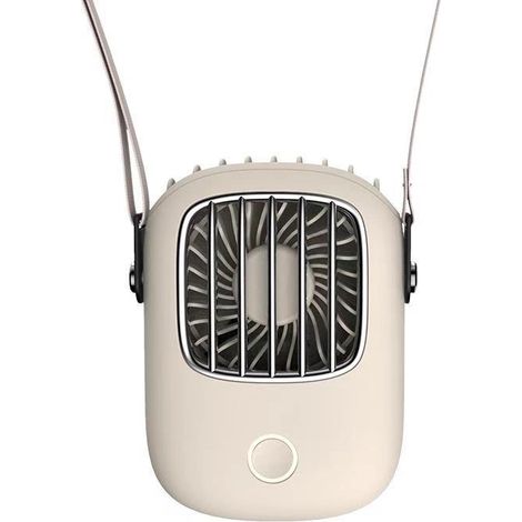 Mini-ventilator, Leise, Per Usb Aufladbar, Weiß, Zum Tragen Um Hals Oder Taille. Ideal Für Sport Und Entspannung.