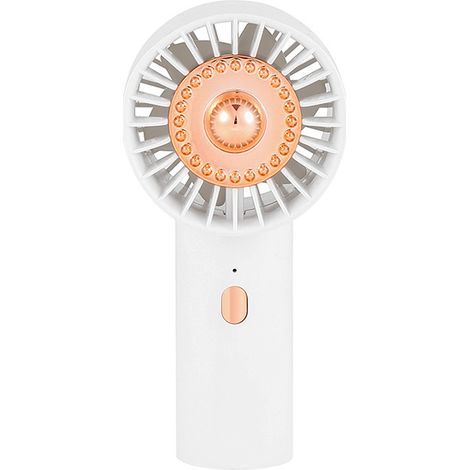 Kleiner, Weißer Taschenventilator, Batteriebetrieben, Per Usb Aufladbar, Tragbar Und Ideal Für Reisen (3 Geschwindigkeitsstufen). Tischventilator