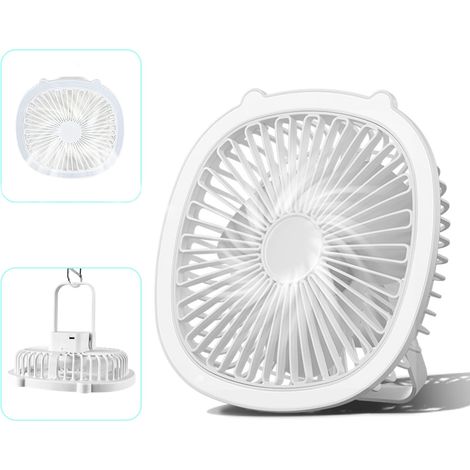 Vielseitiger, Weißer Usb-miniventilator Mit 3 Geschwindigkeitsstufen, Mini-tischventilator Mit Ständer – Ideal Für Zuhause, Büro Und Den Außenbereich