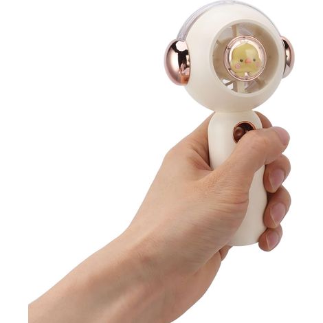 Tragbarer Sprühventilator (weiß) Mit Zerstäubungsfunktion, Usb-aufladbar, 500-mah-akku, Kleiner Tragbarer Sprühventilator