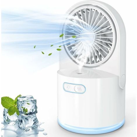 Leiser, Weißer Mini-ventilator, Usb-aufladbar, Tragbar, Ideal Für Den Einsatz Im Schlafzimmer, Büro Oder Drinnen/draußen.