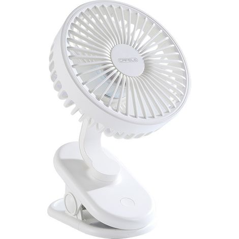 Tragbarer, Wiederaufladbarer Mini-usb-tischventilator, Leise, Mit Clip, 2000-mah-akku, 3 Geschwindigkeitsstufen, 270°-drehung, Ideal Für