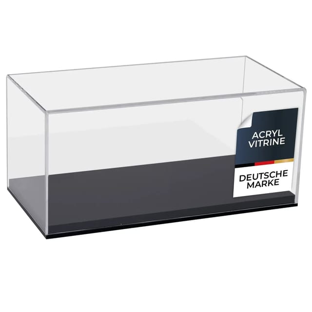 HMF 46803 Acryl Vitrine Schaukasten für Modellautos Figuren 30 x 15 x 14 cm Transparent