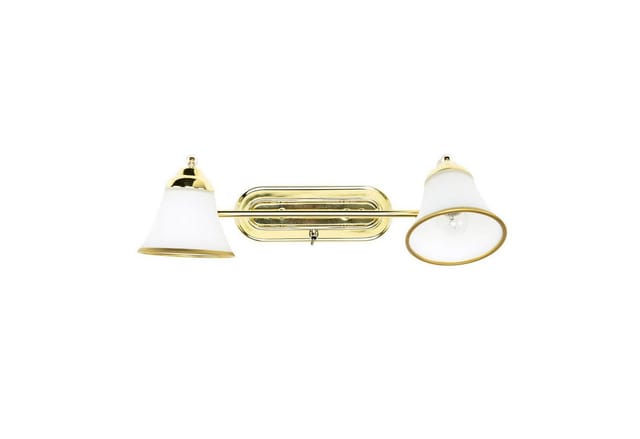 EASYLIGHT Wandlampe Schwenkbar 2-Flammig E14 Metall Glas in Gold Jugendstil Grando
