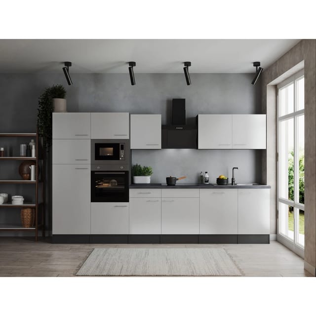 Respekta Küchenzeile Oliver 340 cm Weiß