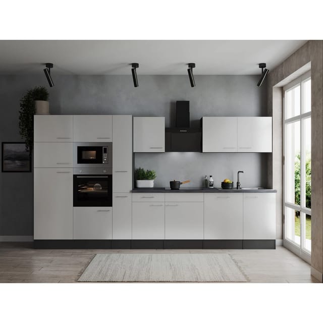 Respekta Küchenzeile Oliver 370 cm Weiß