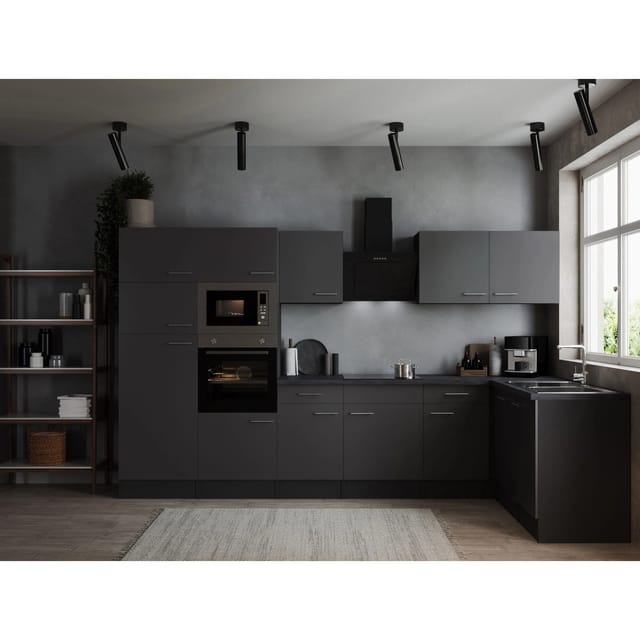 Respekta Winkelküche Oliver 340 cm Grau