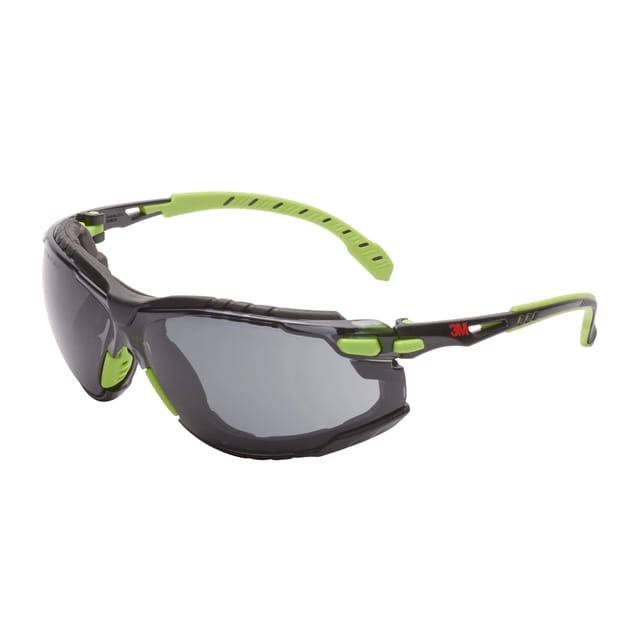 3M Premium-Schutzbrille Solus Graues Glas Grün-Schwarz