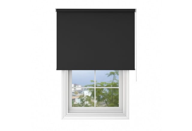 Deco-Raum Tageslicht-Rollo Bohren Basic GL 40 cm x 150 cm Schwarz