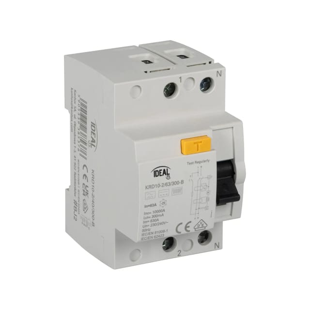 Kanlux Fehlerstromschutzschalter FI-Schalter 2P KRD10-2/63/300-B, Typ B