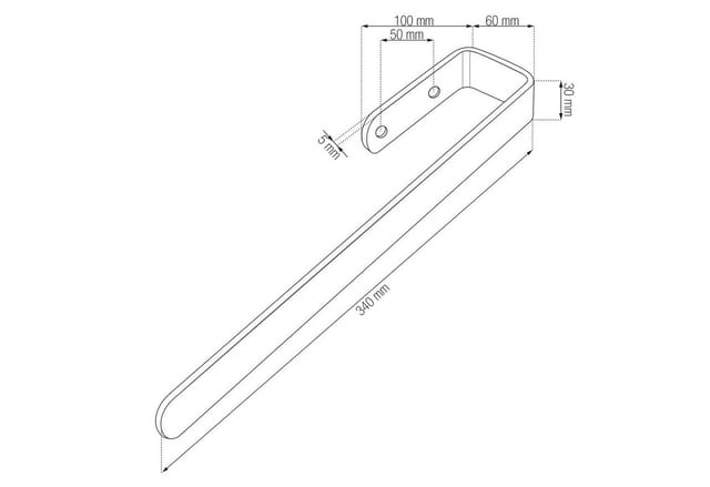 SOTECH Handtuchhalter PAN 340 mm Echt Edelstahl