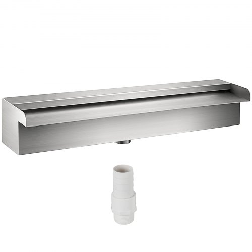 Wasserfall-poolbrunnen, 11,8 X 4,5 X 3,1 Zoll, Rechteckiger Poolbrunnen Aus Rostfreiem Stahl, Schwimmteich, Wasserfall-klingenkaskade