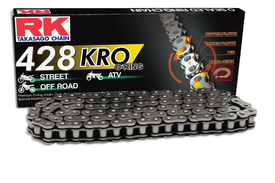 Rk Antriebskette 428kro-140 (o-ring) Mit Öse (clf), Standardfarbe Inklusive (tragfähigkeit: Bis Zu 250 Ccm) (24 Kn)