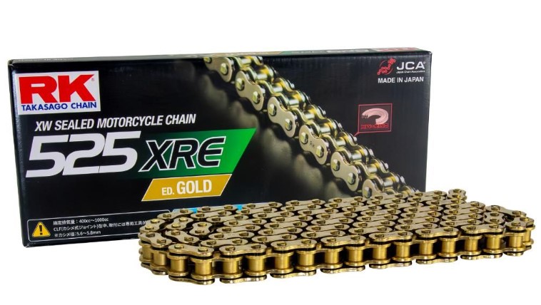 Rk Antriebskette Gb525xre-110 (xw-ring) Mit Öse (clf) Inklusive, Goldfarben (kapazität: Bis Zu 1000 Ccm) (42 Kn)