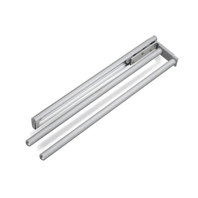 SOTECH Aluminium Handtuchhalter TED 2 Armig 450 bis 730 mm Ausziehbar Drehbar EV1 Eloxiert
