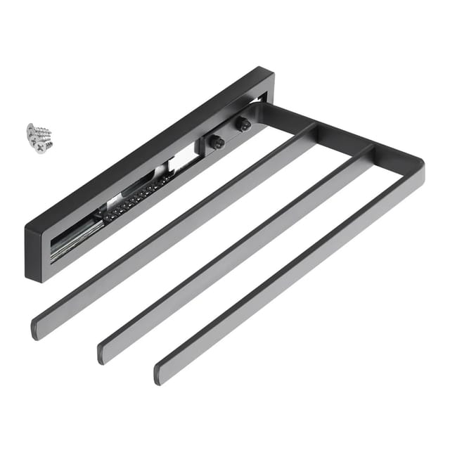 SOTECH Handtuchauszug STYLE 3 Armig Schwarz 325 mm Auszugsweg 145 mm