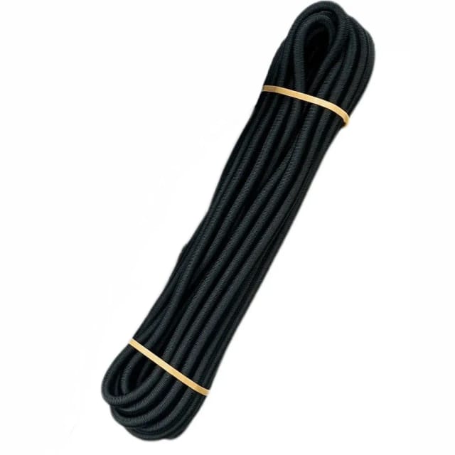 Boni-Shop Expanderseil 10mm Gummiseil 10m Schwarz Elastisches Seil